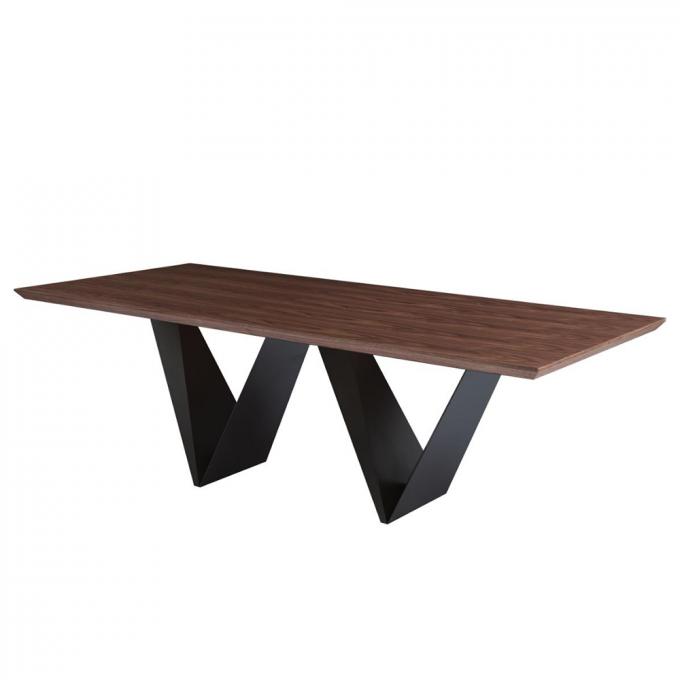 High-Quality Modern Metal Frame Living Room Furniture Solid Wood Design Dining Table Sets 0