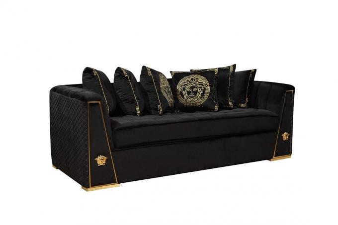14 years factory direct supply Competitive price modern design luxury furniture sofa velvet fabric sets couch living 5