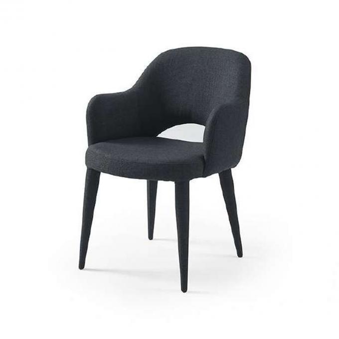Durable Anti Scratch Cloth Dining Chairs , Modern Upholstered Restaurant Chairs 3