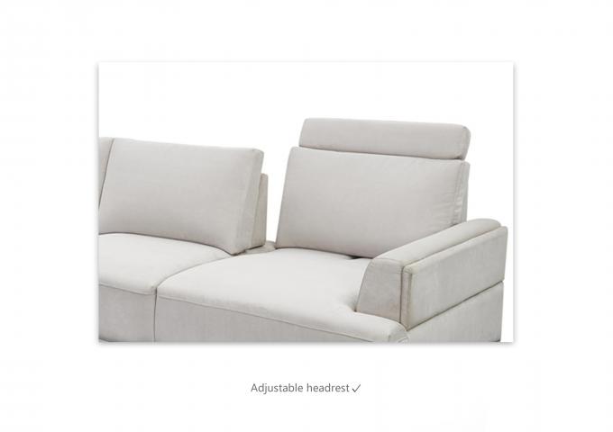 Breathable Luxury Fabric L Shaped Couch Stain Resistant Durable 6
