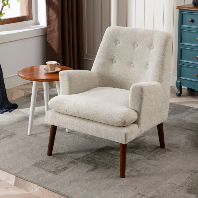 Antiwear Durable Modern Single Seater Chair Anti Scratch Fabric Material 5
