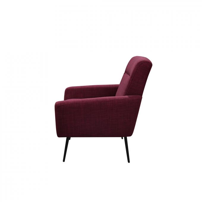 Hot sale new arrival Wholesale Living Room Chair upholstery armchair rose red linen sofa chair for cafe 3