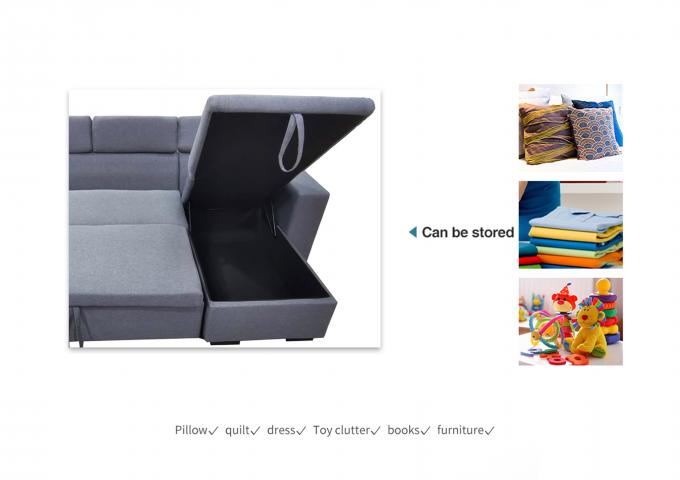 20118 Stain Resistant Modular Sleeper Sofa Multifunctional 223x143x80CM 2