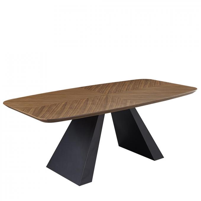 High-Quality Modern Metal Frame Living Room Furniture Solid Wood Design Dining Table Sets 1