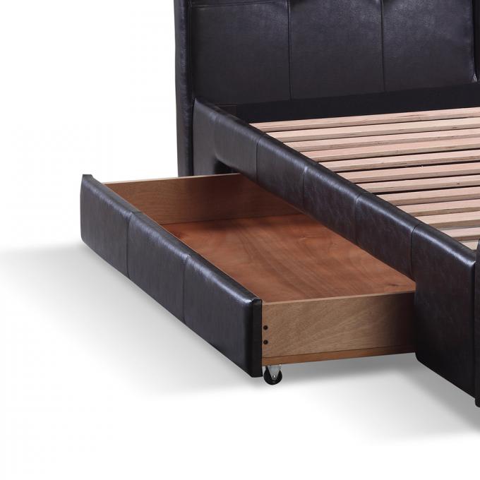 Leather Apartment Ottoman Storage Bed With Drawers Practical 2