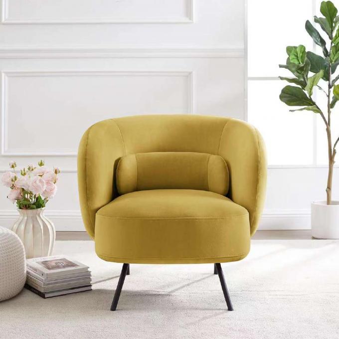 Foldable Fabric Single Sitting Sofa , Antiwear Single Person Couch Chair 0