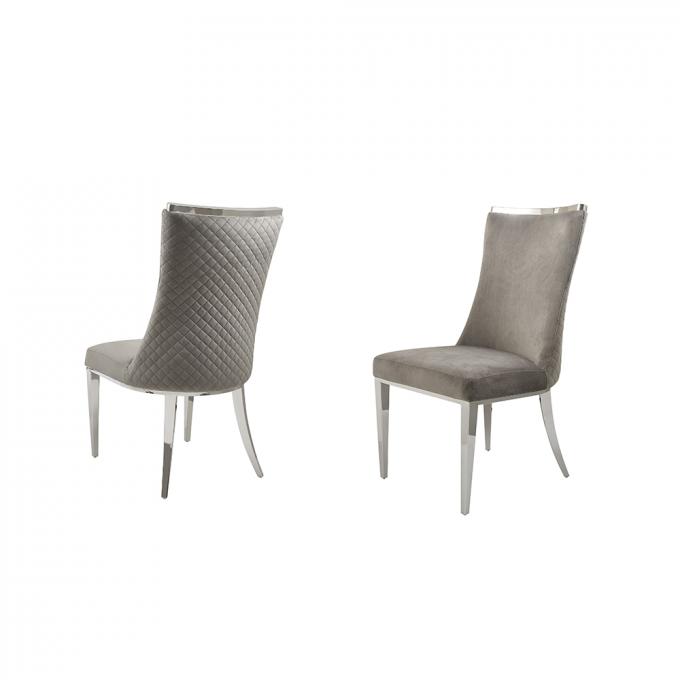 Kitchen Fabric Upholstered Dining Chair Abrasion Resistant Durable 4