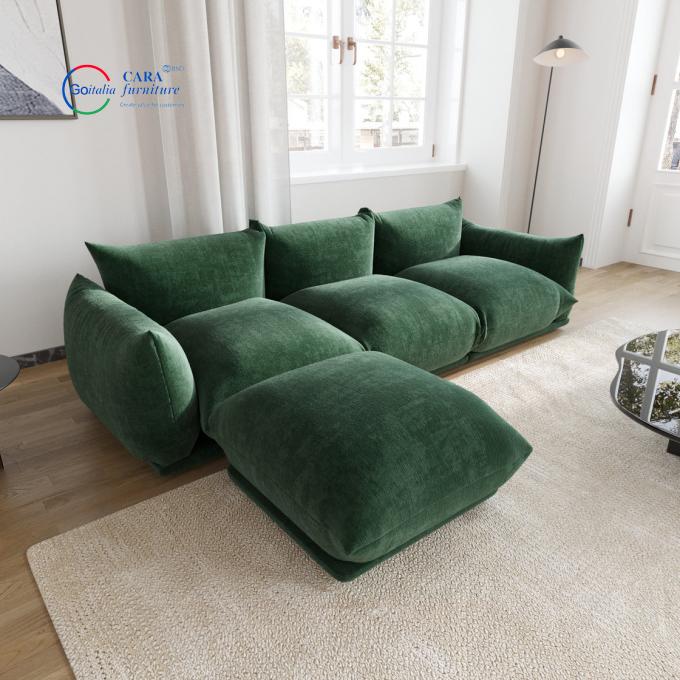 Custom Light Luxury Style Fabric L Shaped Corner Sofa Living Room Sofas Green Velvet 9