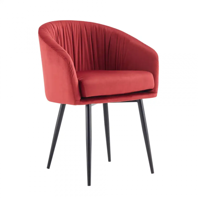 Red Velvet Home Upholstered Dining Chair Multipurpose Practical 2