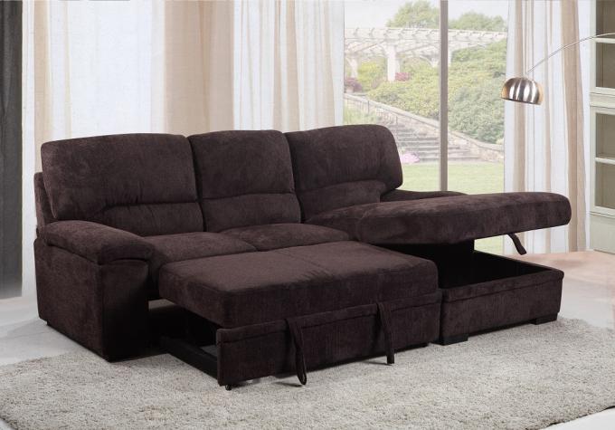 Top grade various color available L-shaped sofa bed living room 2P with Extendable bed sofa couch living room sofa sect 2