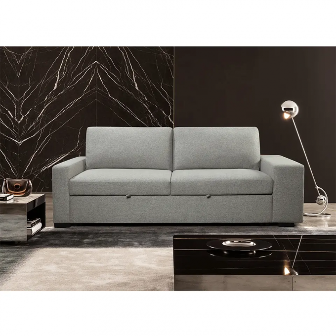 New design Modern living room furniture Ambient base light book shelf and Pull out bed function sofa set hot selling 3