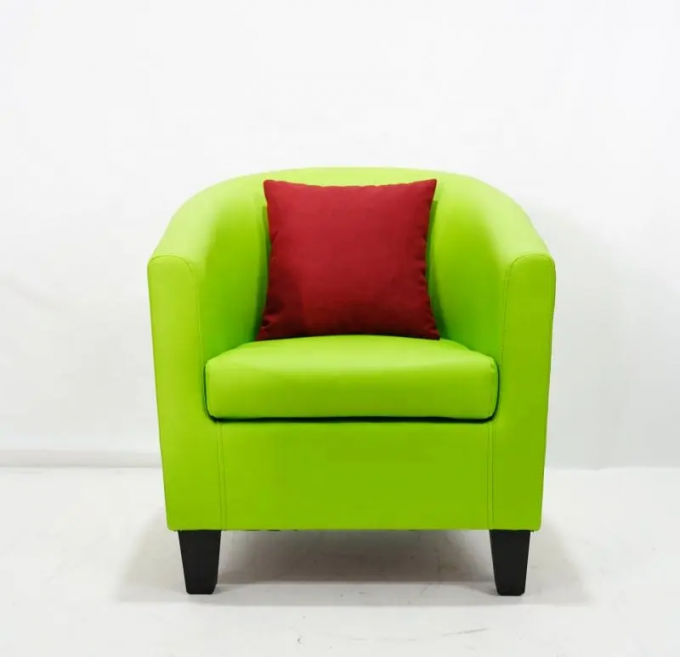 Hotel Practical Leather Sofa Chair , Multifunctional Single Seater Lounge 4