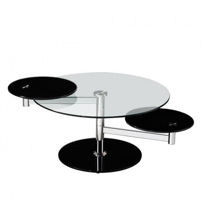 Lightweight Coffee Cafe Tables Glass Material Multipurpose Practical 3