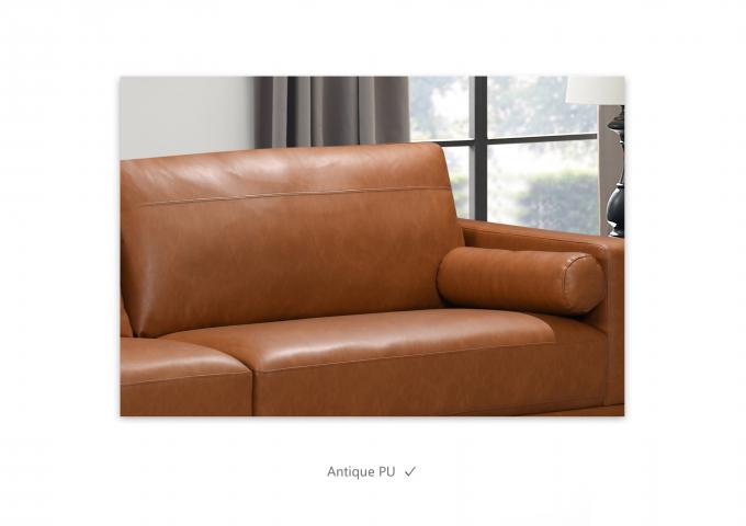 Nontoxic Sectional Modern Leather Sofa Multifunctional For Living Room 10