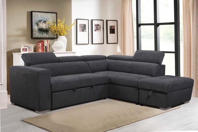 Breathable Sleeper Sectional Couch With Storage Antiwear Nontoxic 6