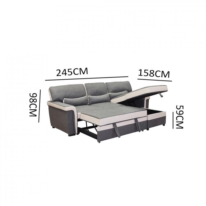 Antiwear Comfortable Pull Out Couch , Multiscene Sofa Bed With Recliner 0