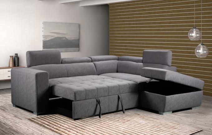 Modern Home Furniture L Shape Sofa Bed North America Style Queen Sleeper Sofa Bed 1