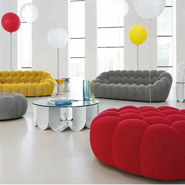 EVA Modern Minimalist Football Creative Design Leisure Bubble Sofa Luxury Living Room Lazy Curved bubble three-seat sofa 3
