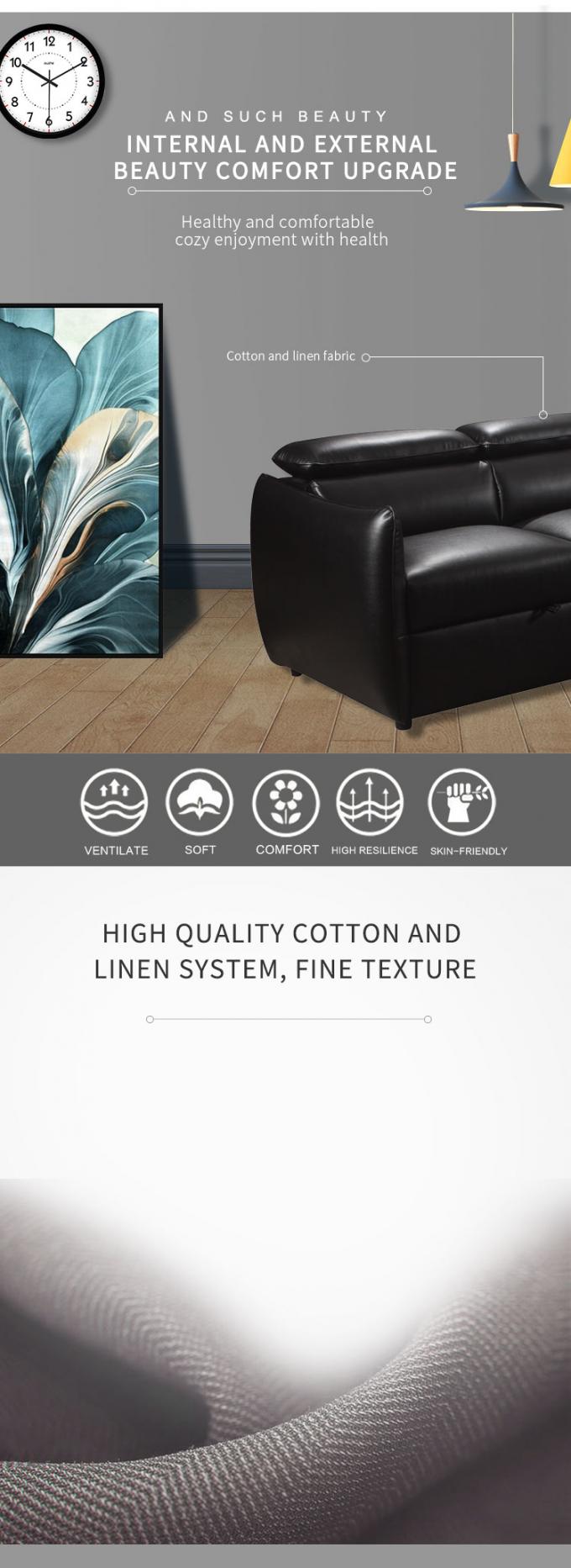 Customized L shape Luxury living room sofa sectional furniture European leather sofa set Modern sleeper sofas bed 4