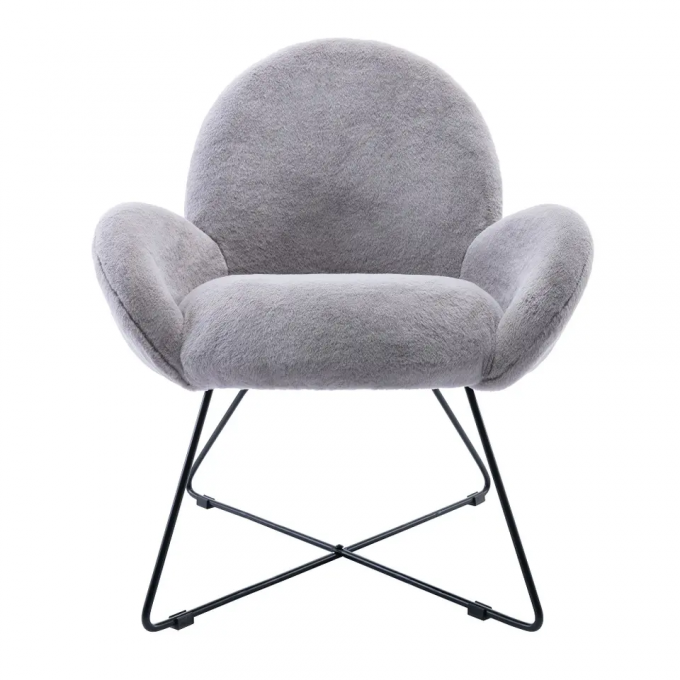 Practical Antiwear Velvet Dinning Room Chairs , Anti Scratch One Seater Sofa Chair 3