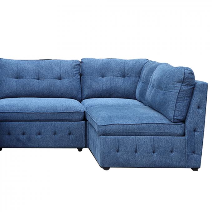 Folding Fabric Modular Sectional Sofa Multifunctional 230x210x90CM 4