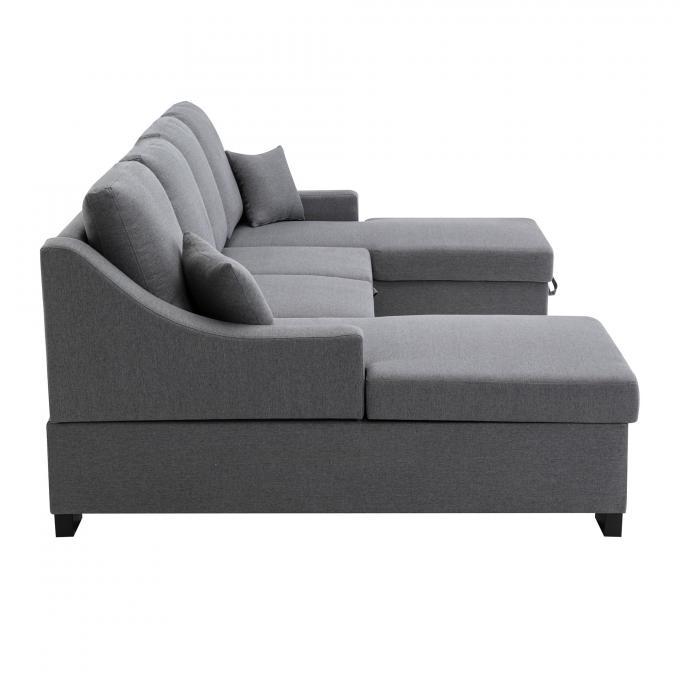 Cara Furniture Big U-shaped double chaise with Storage sofa beds Popular style sleeper sofas Living room sofa bed 4