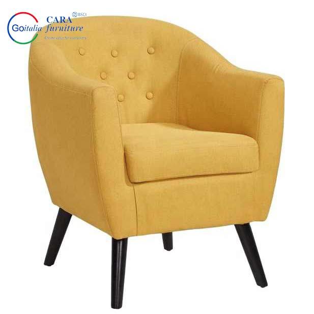 Wooden Frame Furniture One Seat Multiple Colors Arm Chair Chairs For Living Room 3