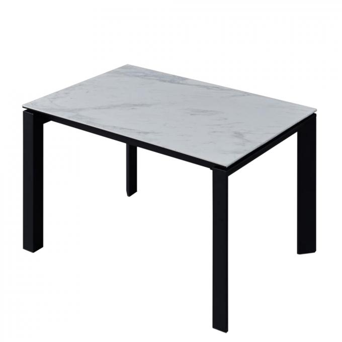 Modern Living room Extendable Metal Frame Furniture Fashion Space saving Dinning Table Sets 2