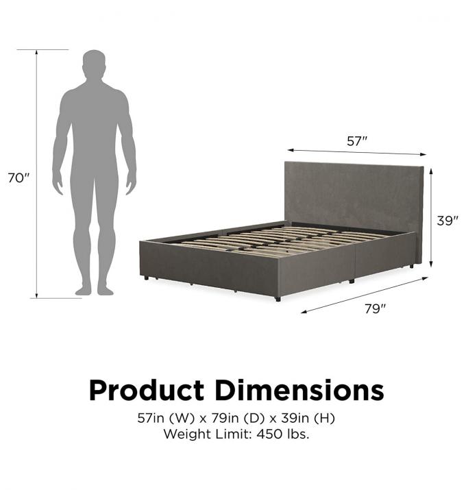 Anti Scratch Fabric Ottoman Bed , Nontoxic Queen Upholstered Bed With Storage 0