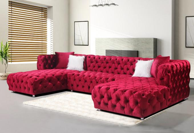 Factory wholesale new hot selling velvet living room sofa 8 seats couch sofas black tufted velvet sofa 2