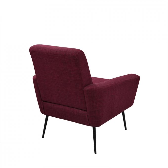 Hot sale new arrival Wholesale Living Room Chair upholstery armchair rose red linen sofa chair for cafe 2