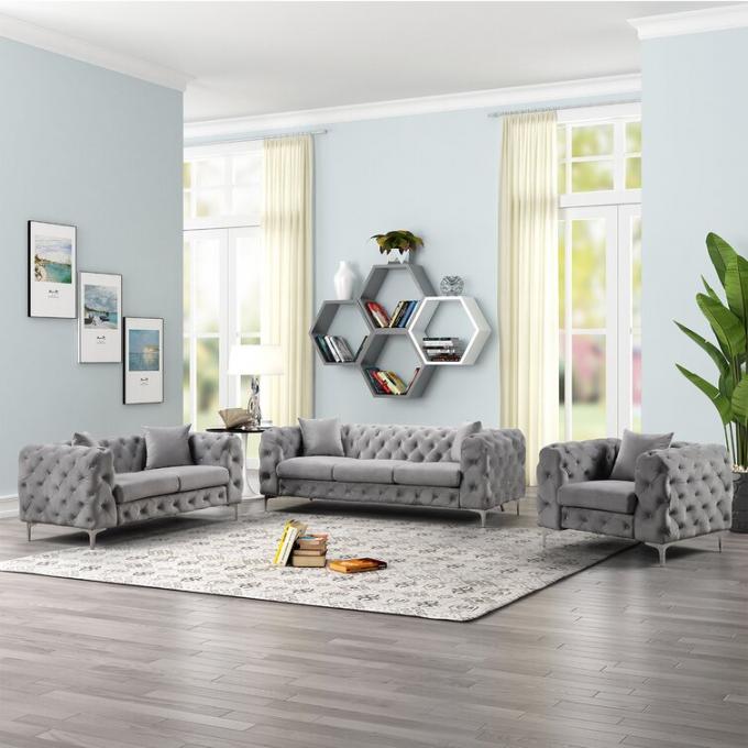 Furniture Manufacto very best-selling luxury sofa set 2+3 velvet fabric living room sofa can be customized color 1