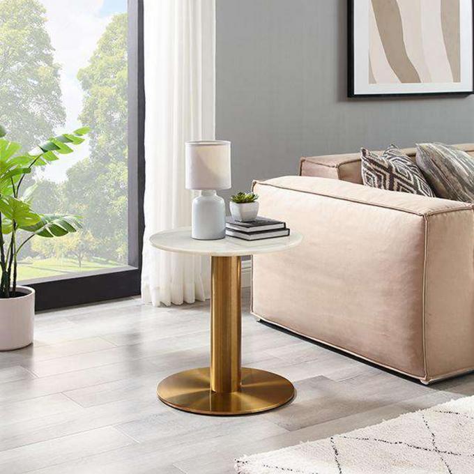Multiscene Small Chrome Cafe Table Practical Anti Abrasion For Home 0