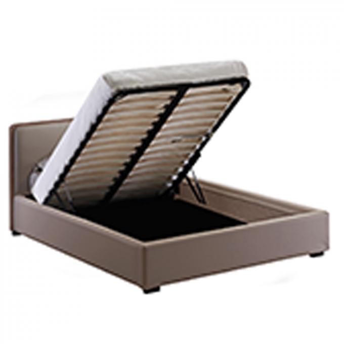 Multiscene Leather Ottoman Bed , Practical Queen Platform Bed With Storage 4