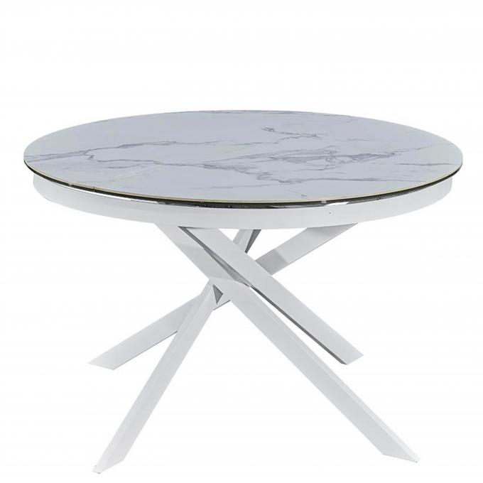 Modern Mable Top Living room Round Shape Furniture Dinning Table Set 1