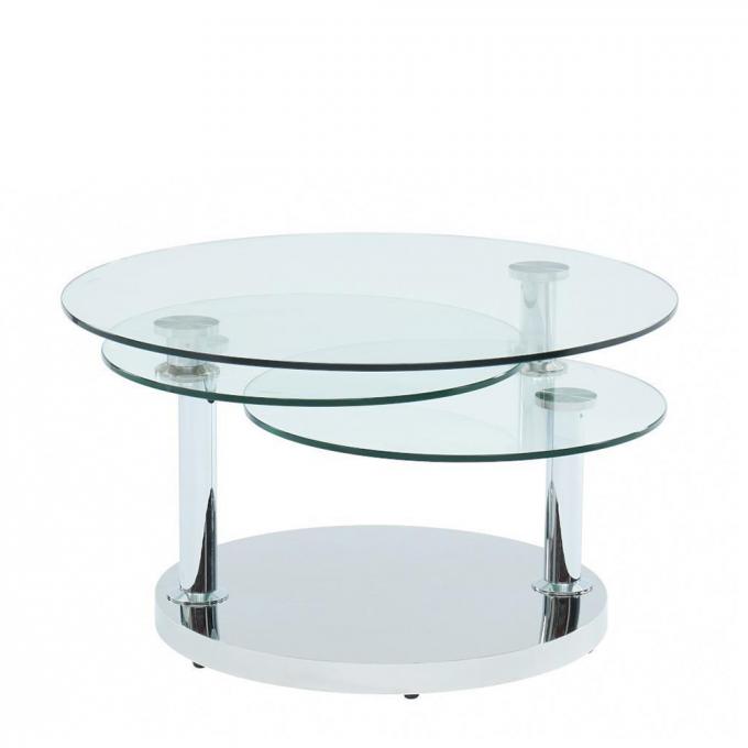 Glass Nesting Coffee Cafe Tables Durable Multifunctional Adjustable 1