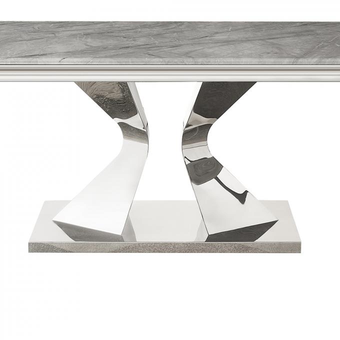 T8100 GOITALIA Slab Marble Laminate Luxury White Inlay Living Room L Shaped Modern Restaurant Dining Table Design DINING 2