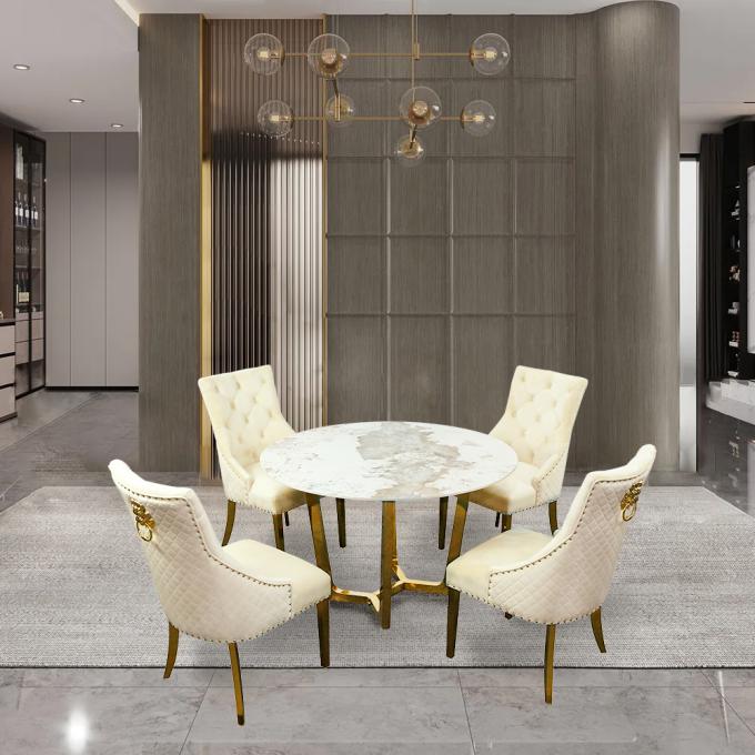 Practical Modern Round Dining Table , Multifunctional Marble Top Side Table 0