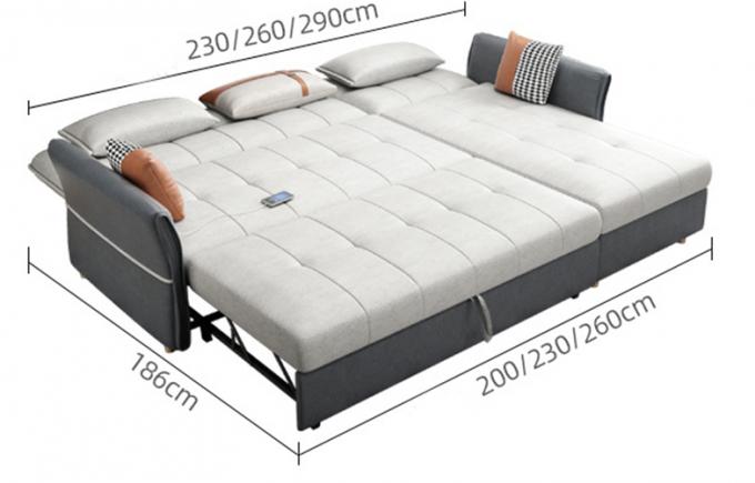 OEM/ODM new design technology fabric oil proof waterproof living room sofa with USB charging storage function sofa bed 4