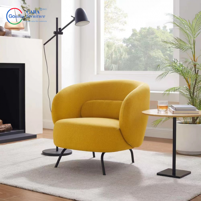 Newly Arrived Apartment Hotel Fluffy White Living Room Chair Elastic Nordic Modern Single White Sofa 5