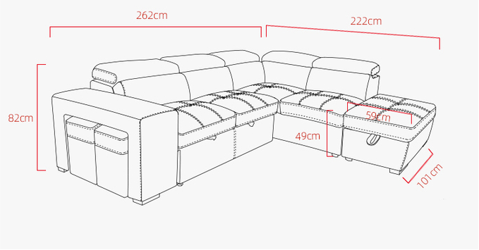 OEM/ODM New arrival living room sofas super modern style living room furniture top quality L shape couch sofas 7