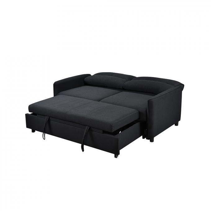 Hot sale black breathable linen save space living room sofas sets Convertible sleeper three seater modern sofa bed furni 8