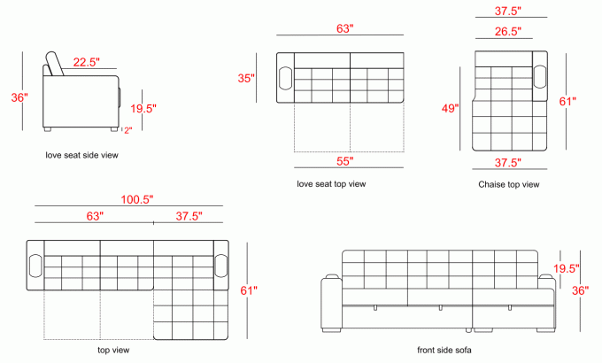 High-end home furniture modern sofa set 4