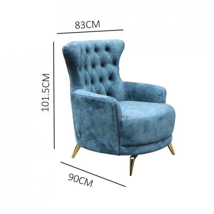 Multifunctional Modern Single Seater Chair Velvet Sofa Breathable 1