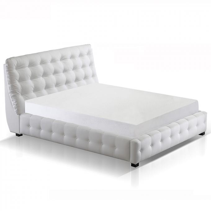 King Size Modern Ottoman Storage Bed Upholstered With White Headboard 6
