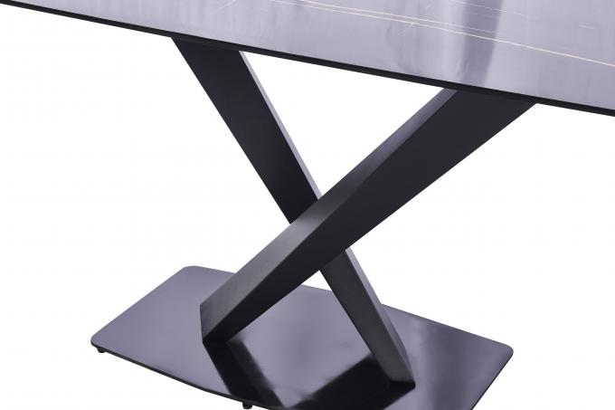 81102 GOITALIA Contemporary European Victorian Rectangular Stone Top Restaurant Space Saving Dining Table 1