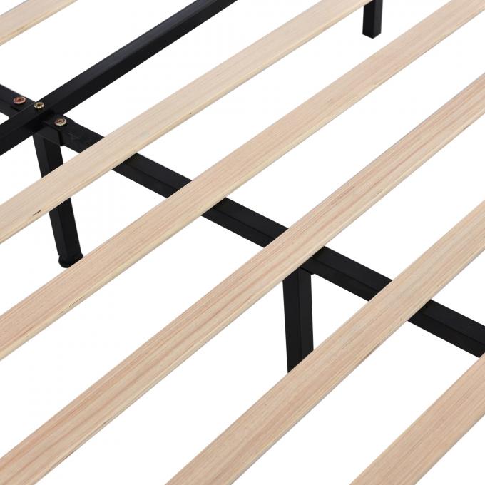 Nordic style solid dry strong wood frame upholstered bed big drawer storage function Queen bed king bed for Bedroom 6