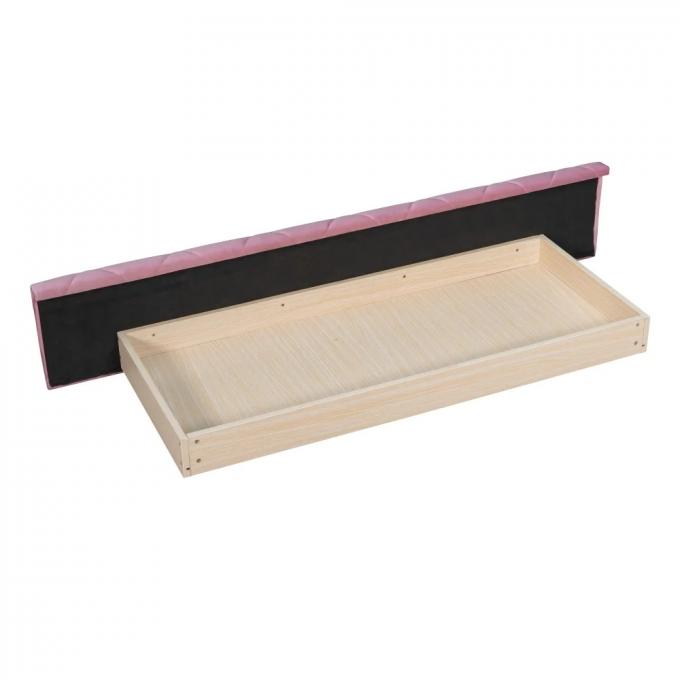 Customized beds luxury velvet beds queen size king size pink color modern functional beds for bedroom for hotel 5