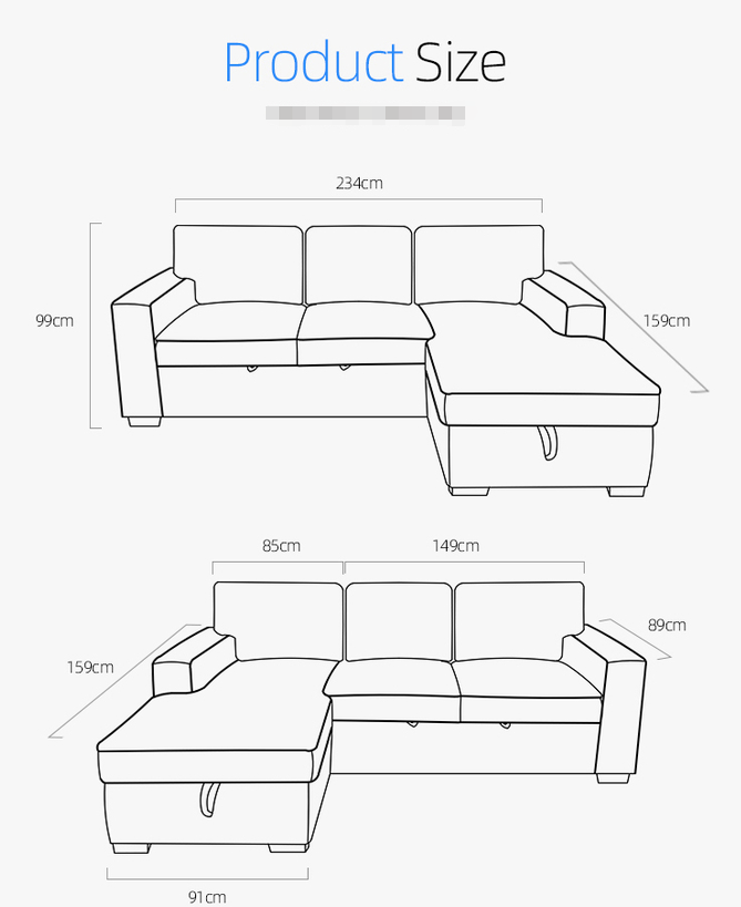 Manufacturer Wholesale price Modern Simple style living room sofa Design Fabric 2 Seater w/pull out sofa bed popular 4