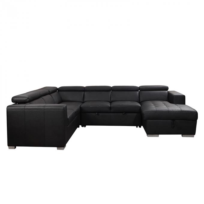 Factory muebles de sala modern sleeper sofa bed 2P+corner+lovesitter+chaise Modern furniture U shaped living room sofa 6